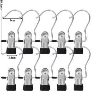 50 ชิ้น คลิปไม้แขวนเสื้อ / ไม้หนีบผ้าสแตนเลส / ไม้หนีบผ้าสำหรับซักผ้า / คลิปไม้แขวนเสื้อสำหรับจัดระเบียบตู้เสื้อผ้า / คลิปกันลื่นสแตนเลส