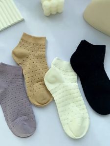 【𝗥𝗲𝗮𝗱𝘆 𝗦𝘁𝗼𝗰𝗸】Womens Socks Summer Ultra-Thin Hollow Low-Top Air Conditioning Hole Female Student Boat Trendy