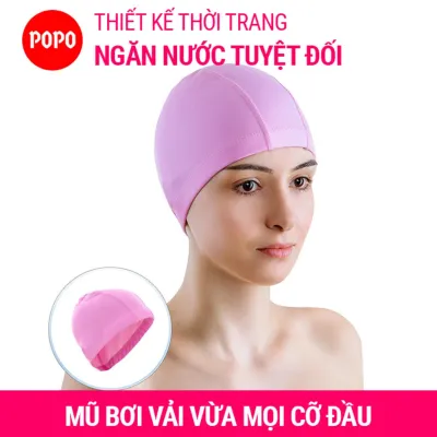 Mũ bơi người lớn nón bơi người lớn POPO CA36 mũ bơi nam nữ vải Spandex mềm mại đàn hồi