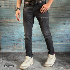 EXBOSS Celana Jeans Panjang Grey Slimfit Pria Stretch/Melar High Quality
