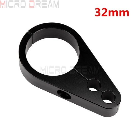 WTMT Aluminum Black 32mm Cable Clamp For Harley Davidson & Other Motorcycles - 1-1/4 Handlebar