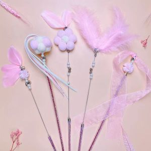 [SG Stock]Cat Funny Stick Cat Wand Teaser Stick Feather with Small Bell Toy[40cm]