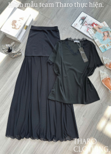 Set Chân Váy Lưới + Áo Thun Ren - Tharo Clothing [SET0034]