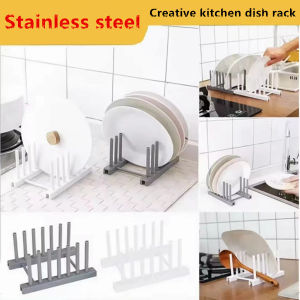 Kitchen Drain Rack Dish Rack Organizer Pot Cover Pot Lid Rack Stainless Steel Spoon Holder Cutting Board Rack Pan Cover Stand Wine Glass Rack Detachable Kitchen Storage Shelf Drying Rack