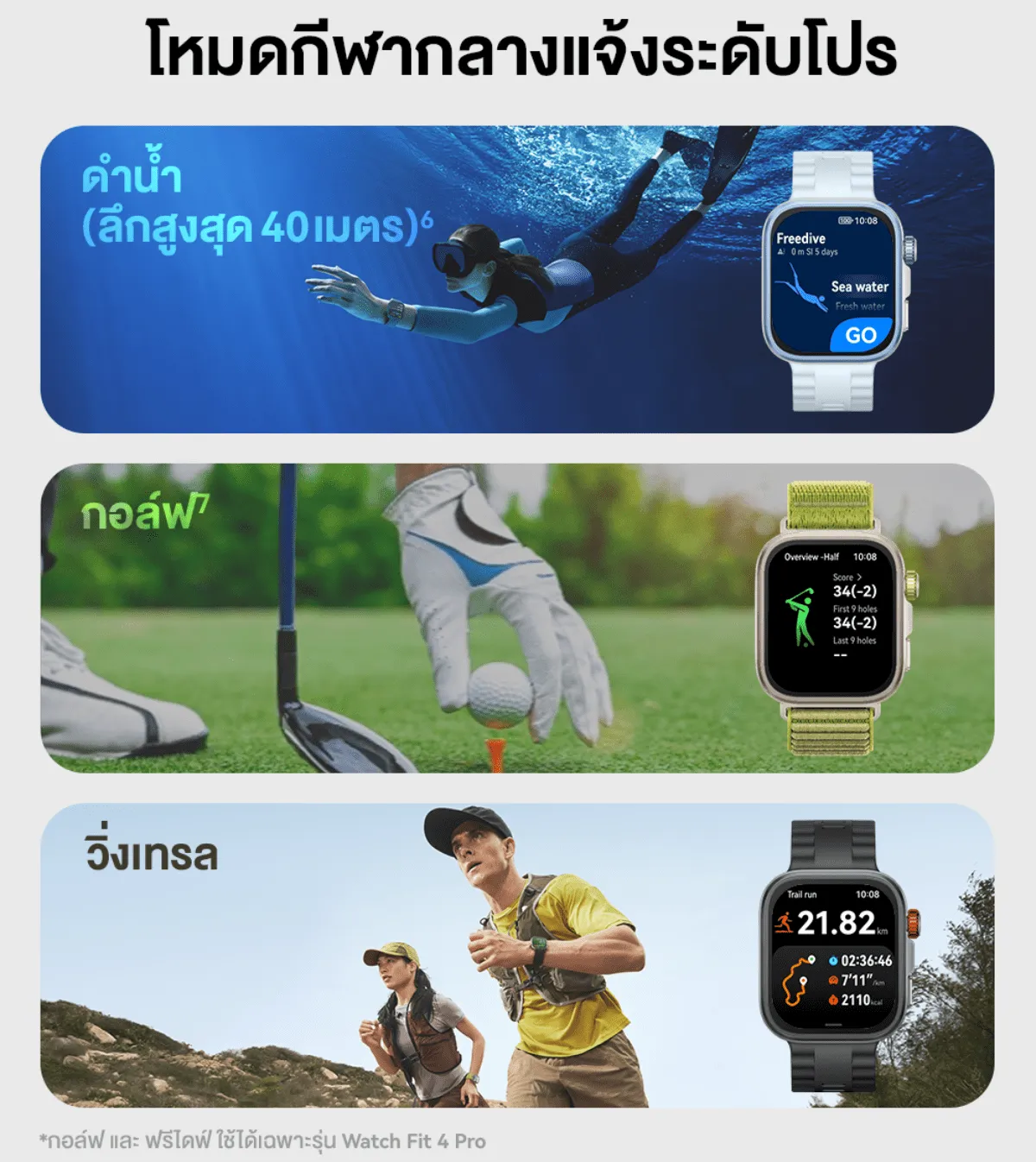 HUAWEI WATCH FIT 4 Series สมาร์ทวอช นาฬิกา smart watch การจัดการด้านสุขภาพขั้นสูง
