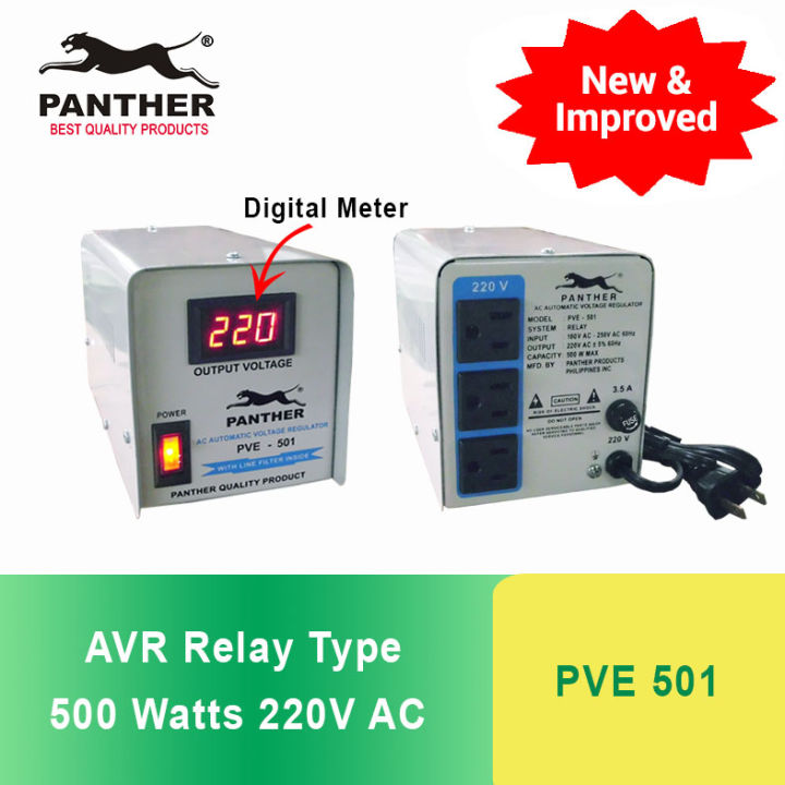 Panther PVE 501 AVR Relay Type, 220V AC Output, Automatic Voltage