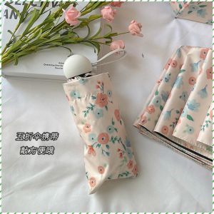 Umbrella Vinyl Rain Gear Love Beauty Women Durable Shade Flowers Rain or Shine Sunscreen Uv Protection