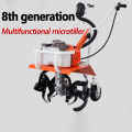 DEKES Plowing machine for farming Rotary Tiller cultivator for farming Micro-tiller, plowing, soil turning and rotary tiller, wasteland reclamation gasoline multi-function Agricultural Garden Gasoline Outdoor Multi-Function Lawn Mower. 
