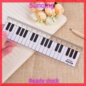 SQ Stationery [Flash Sale] Creative Piano Keyboard Ruler 15cm 6in Musical Terms Black and White Plastic
