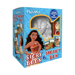 Disney Moana Story Book Box Set Includes Paintbrush & 6 Colour Paints