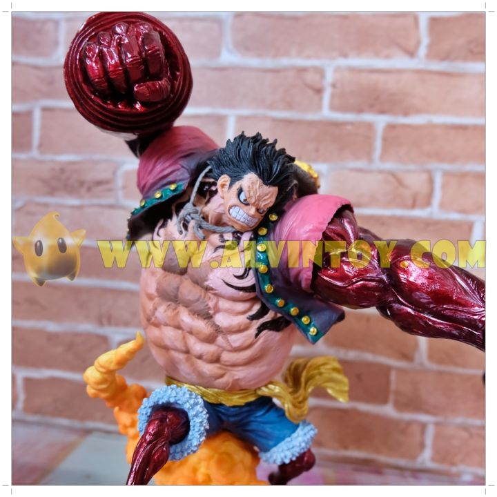 ฟิกเกอร์ One Piece Monkey D Luffy Gear 4 - model luffy gear 4 ขนาดความสูง 25 cm. ผลิตจาก PVC คุณภาพดี หนักๆ ตันๆ เก็บเงินปลายทาง