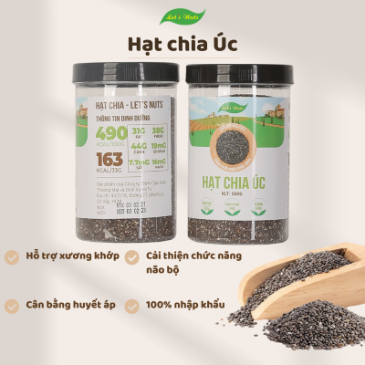 1kg hạt chia úc Lets Nuts giúp giảm cân, đẹp da, mượt tóc, dùng nấu chè hoặc làm quà tặng