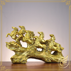 Tượng Bát Mã Truy Phong Bằng Đồng Thau Tượng Ngựa Phong Thủy Để Bàn Decor Trang Trí Làm Quà Tặng - Đồ Đồng Thuận Tâm