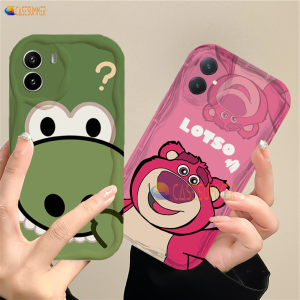 (Lokal Ready) Casesummer Casing hp Vivo Y36 Y27 Y16 Y12s Y20 Y02A Y02T Y35 Y11 Y17 Y21 Y15 Y12 Y30i Y22 Y15s Y20s Y22s Y21A Y12i Y21s Y15A Y33s Y51 Y91C Y91 Lotso Strawberry Bear and Cute Dinosaur 3D Soft Wave Edge Glossy Back Silicone Kesing Case
