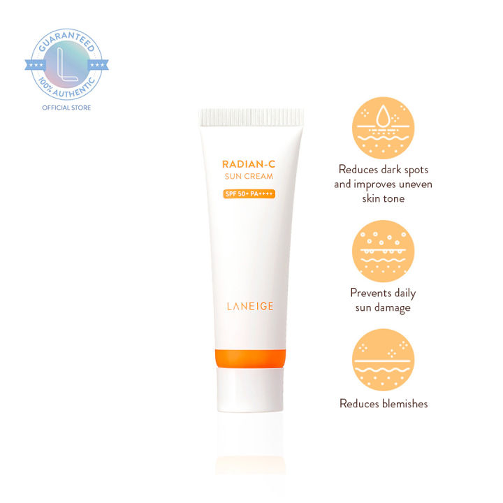 Laneige RadianC Sun Cream SPF50+ PA++++ 50ml Sunscreen with Triple