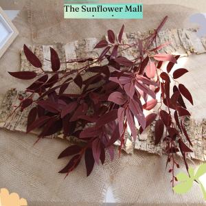 Sunflower artificial leaves bouquet willow wedding backdrop faux foliage home decor