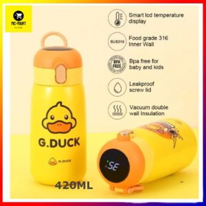 G.Duck 420ml Thermos Bottle Temperature Meter Thermal Flask/Control Stainless Steel Leak Prevention Touch Sense
