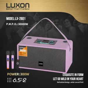 LUXON LX-2601 300W Wireless Bluetooth Speaker / 2 Wireless Microphone / Rechargeable Outdoor Entertainment / Super Bass