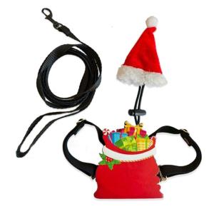 Holiday Themed Reptiles Harnesses Set Padded Vests With Detachable Leashes For Secure Control