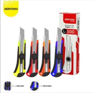 Pisau Cutter Besar L500 Montana 1 Pcs tajam dan pegangan karet nyaman