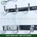 Móc treo đồ nhà tắm Inox 304 PHÁT ĐẠT (6,7,8 móc) không rỉ sét, Móc áo đầu bi inox, giá treo inox (SP012B). 