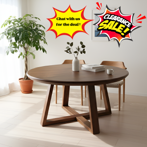 Top Range Furniture 100% Full Solid Mindi Wood Coffee Wooden Table Living Table Dining Table Round Table