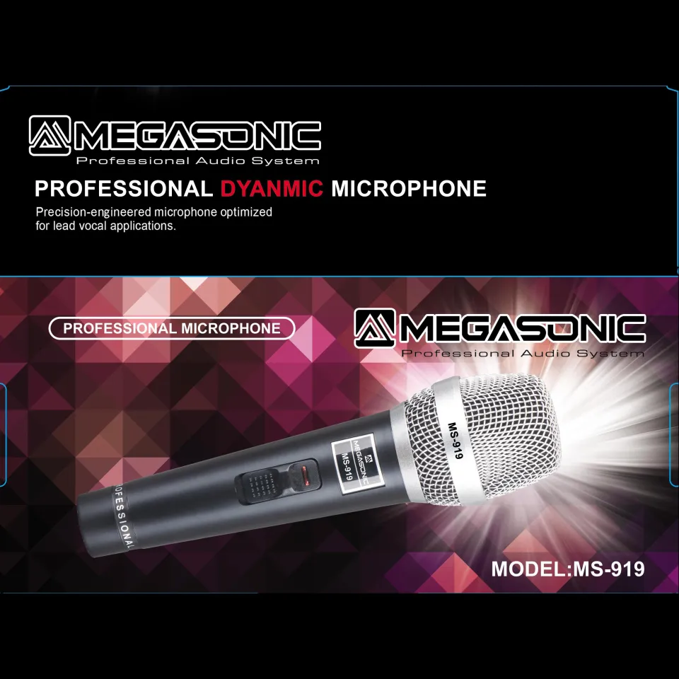 MEGASONIC Professional Dynamic Microphone Wier 10 Meters MS 919