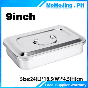 Stainless Steel Dental Instrument Tray With Lid Sterilization Tray For Medical Instrument