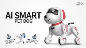 RC Robot Dog Electronic StuntInteractive Touch Programmable Smart Walking Dancing Kids Birthday Gift for Kids Boys Girls