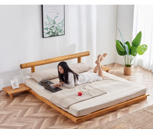 [PRE-ORDER] FX solid wood tatami bedframe Japanese Minimalist design tatami bed frame customize customizable support super thick mattress Fashion Natural Sustainable 实木日式榻榻米床架(ETA: 1mth)