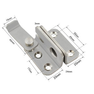 Cabinet Lock Hasp Latches Stainless Steel Sliding Door Lock Home Door Security for Bathroom Bedroom Door Catch Latch