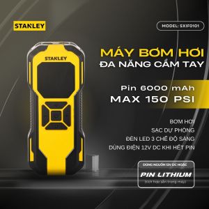 Dụng cụ đa năng STANLEY Model SXIF0101 bơm xe đèn pin Led sạc dự phòng - Hàng chính hãng