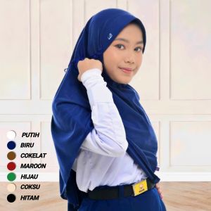 JILBAB ANAK-ANAK WANITA MODEL PITA SERUT HIJAB ANAK TK SD SMP SMA/SMK KERUDUNG INSTAN SEKOLAH