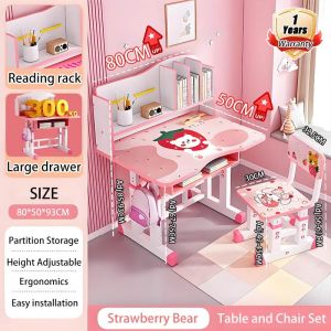 NAIJIA Study Desk With Chair 3 Colors 60CM Study Table For Students Wooden School Training Desk Tutoring Class Desk And Chair Kids Study Set课桌椅