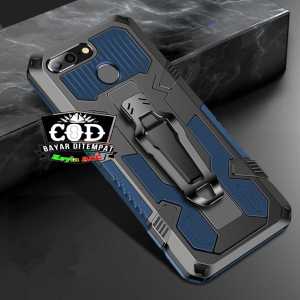 Case For Oppo A5s/F9/A7/A12/A11k New Casing Hp Kickstand Clip Hardcase I-Crystal Casing Hp Robot