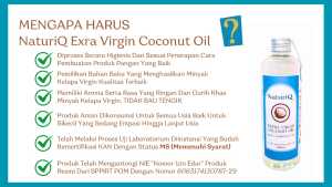 VCO Extra Virgin Coconut Oil 250ml / NaturiQ Minyak Kelapa Murni Obat Kolesterol / Minyak Kelapa Asli 100% Termurah / Virgin Oil Coconut Original
