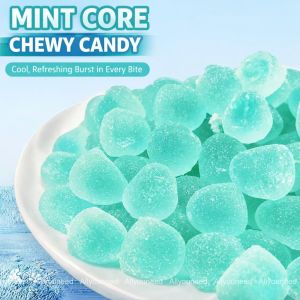 Mint Gummy Candy Cool Flavor | Chewy Refreshing Mint Candy Sweet Snack Soft Candy for Kids & Adults