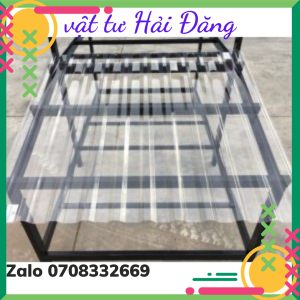 (Khổ rộng 105x dài 1m x dày 6zem) Tôn nhựa lấy sáng POLY màu TRẮNG TRONG SUỐT đa năng
