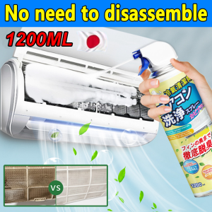 ⭐No dismantling and washing⭐ Air Conditioner Cleaner Spray 1200ml Air Conditioner Cleaning Agent Foam Polyester Dust Sterilization Fresh Spray/Car/Home Air Conditioner Cleaner Purification and disinfection Air Conditioner Cleaning Foam Cleaner