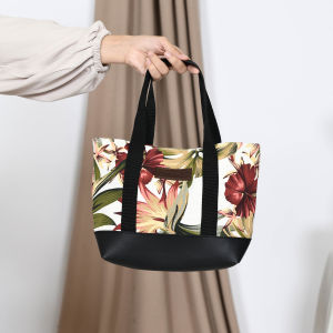 Tote Bag Wanita Korea Desain Polkadot/Katun Motif Modern - Tas Bahu Premium Custom