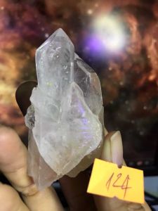 Đá thạch Anh trắng tán sắc pha lê tự nhiên trong suốt vàng Citrine thanh tẩy thiền định tarot cực mạnh Clear Quartz Natural 124