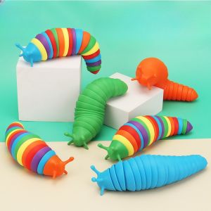 Flexible Fingertip Snail Sensory Toy & Antistress Squirming Slug