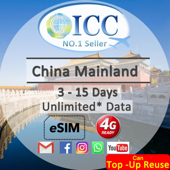 ICC ESIM China Mainland 3 30 Days Data Can Top Up Reuse China ESIM icc-esim-china-mainland-3-30-days-data-can-top-up-reuse-china-esim