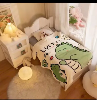 Chăn lông cừu mặt tuyết trẻ em hàng cao cấp mền đi học cho bé chăn văn phòng KT 1mx1m4
