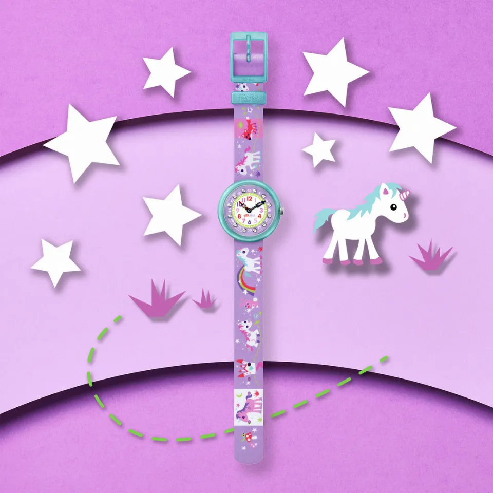 Flik Flak MAGICAL UNICORNS FBNP033 Purple Fabric Strap Watch Lazada PH