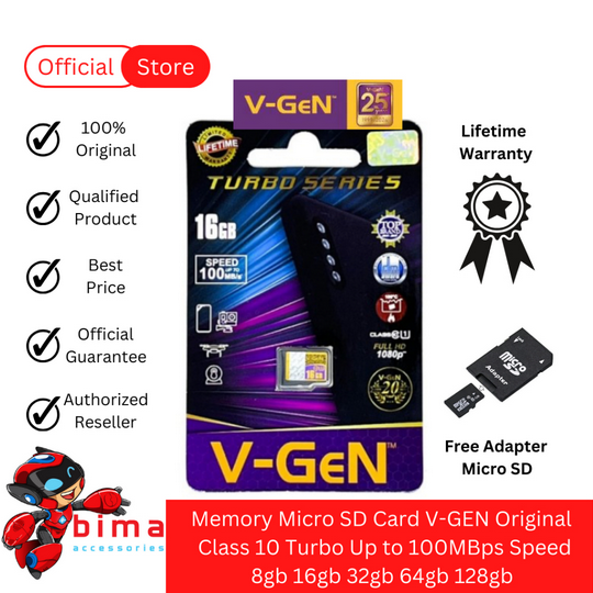Memory Card VGEN Micro SD Card V-GEN Original 16GB Class10 Turbo