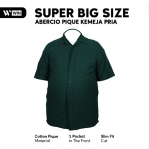 WIN - ABERCIO Jumbo Pique Super Big Size Kemaja Pria Short Slevee Saycamore