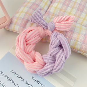 Korean Thick Elastic Hair Ponytail Women Kids Colorful Elasticity Hair Ties Scrunchies Fashion Hair Accessories