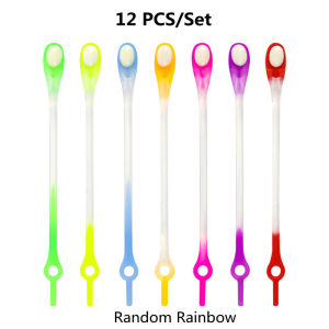 Dây Giày Silicon Thời Trang 12 Cái/lốc Co Giãn Cho Giày Thể Thao Dây Giày Không Có Dây Giày Cao Su Ren Nhanh Lười Biếng Cho Người Lớn Trẻ Em