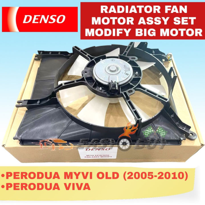 ORIGINAL DENSO RADIATOR FAN MOTOR ASSY SET (MODIFY BIG MOTOR BESAR